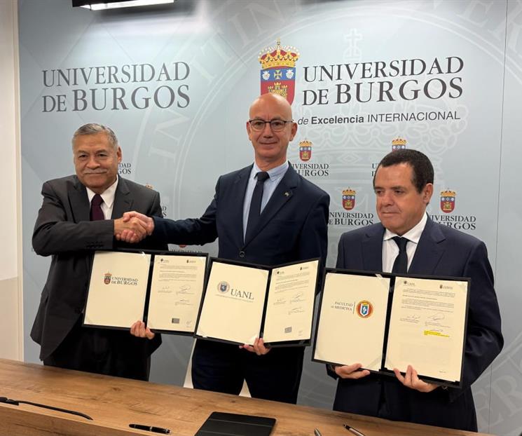Firma UANL convenio con Universidad de Burgos en medicina