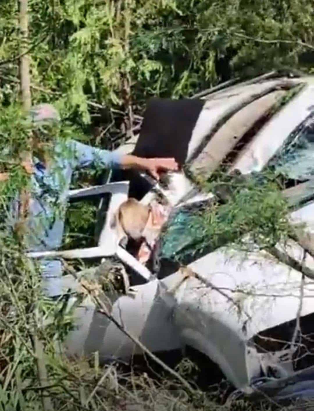 Una mujer de la tercera edad, terminó con lesiones graves, luego de volcar su camioneta, al chocar con otro vehículo en un tramo carretero de Montemorelos.