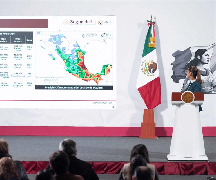 Sheinbaum estima 100 mil viviendas afectadas por lluvias Sheinbaum estima 100 mil viviendas afectadas por lluvias