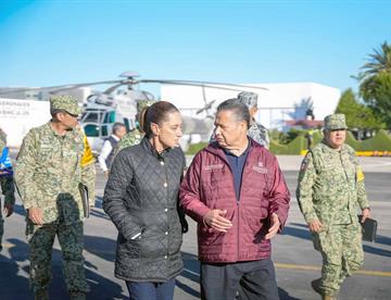 Recorre Sheinbaum Querétaro e Hidalgo por lluvias