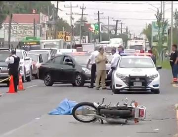 Fallece motociclista tras choque en Guadalupe