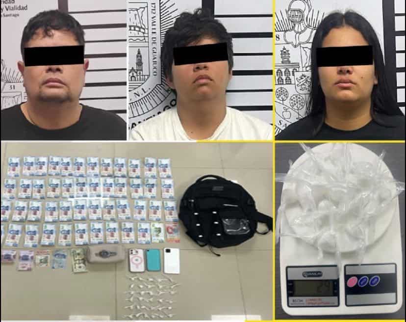 Las cámaras de videovigilancia y el monitoreo permanente del Centro de Inteligencia para la Vigilancia de Santiago, fueron otra vez un factor importante para que elementos de la Secretaría de Seguridad Pública y Vialidad detuvieran por delitos contra la salud a tres ciudadanos venezolanos que, además, realizaban robos tipo cristalazo en la zona sur del municipio.