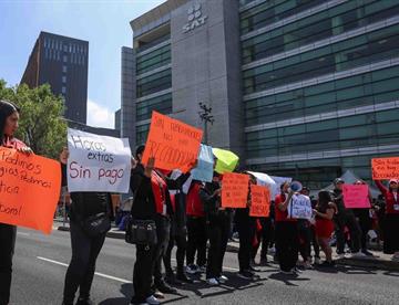 SAT niega amenazas contra trabajadores que se manifiestan