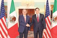 Revisan Juan Ramón de la Fuente y Marco Rubio avances en seguridad