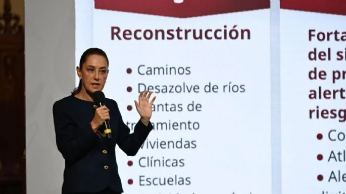 Presenta Sheinbaum 4 ejes de trabajo para ayudar a damnificados
