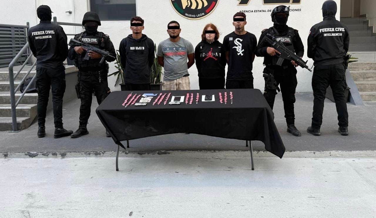 En dos operativos estratégicos de inteligencia e investigación, elementos de Fuerza Civil lograron la detención de seis personas dedicadas presuntamente a la venta y distribución de sustancias prohibidas, el lunes en el municipio de Linares.