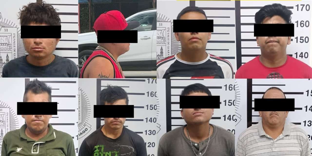 Elementos de la Policía de Santiago arrestaron a siete personas tras la implementación de un operativo en transportes urbanos de ese municipio, uno de los presuntos quedó detenido por abuso sexual.