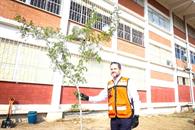 Reforestan escuela secundaria en García Reforestan escuela secundaria en García