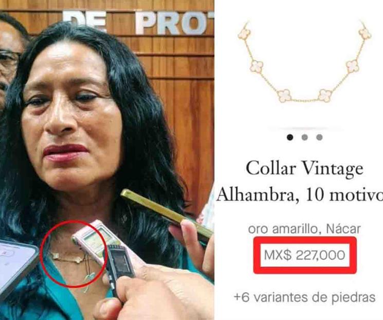 Asegura alcaldesa que su collar de 227 mil pesos fue un regalo