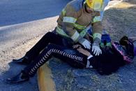 Resulta motociclista herido en accidente Resulta motociclista herido en accidente