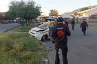 Muere taxista en choque contra camioneta en Guadalupe