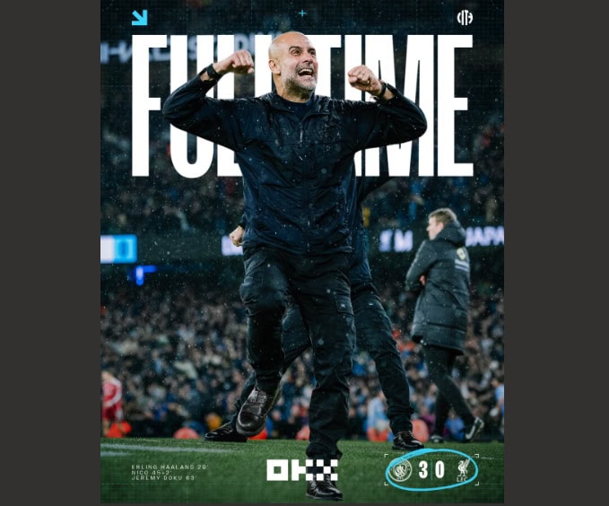 Golea City al Liverpool y se acercan al líder Arsenal Golea City al Liverpool y se acercan al líder Arsenal