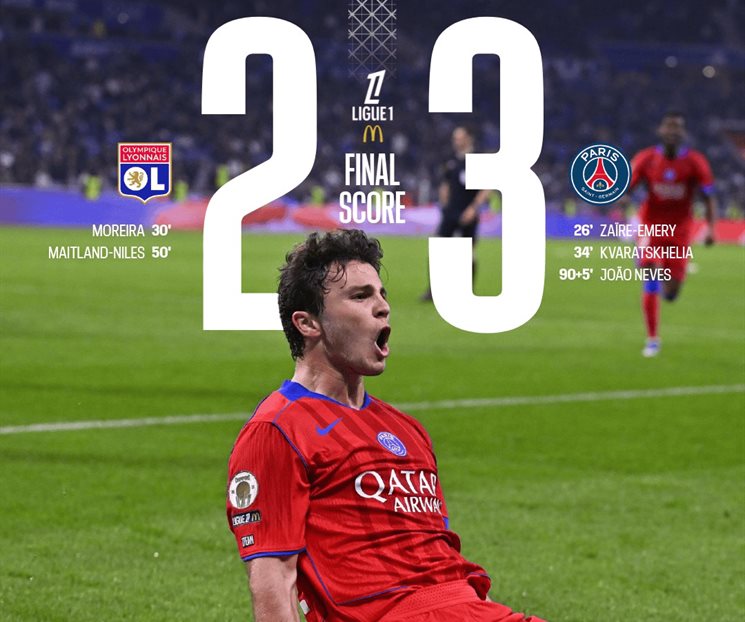 Gana el PSG y recuperan cima en futbol francés