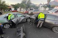 Deja choque tres lesionados