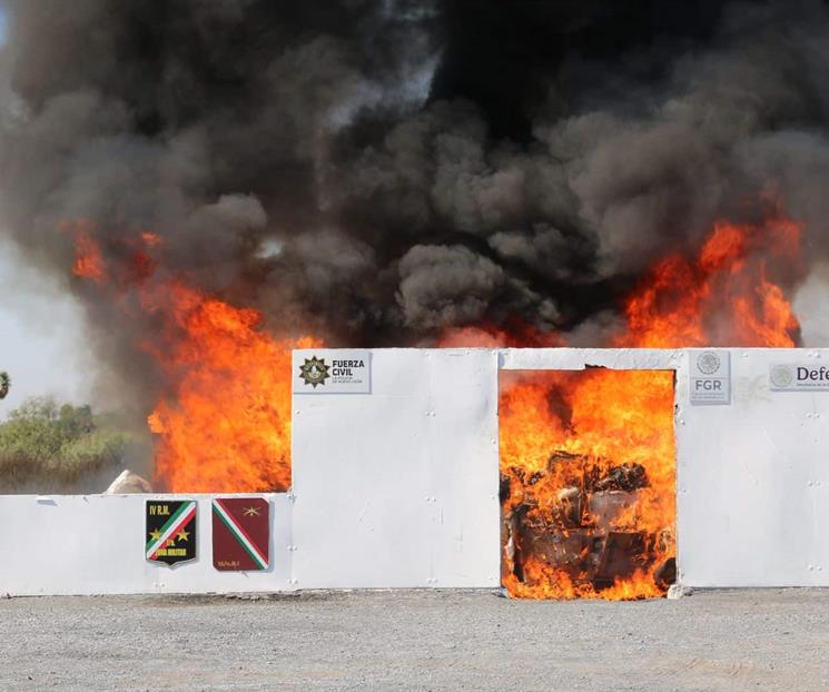 Incineran 371 kilos de drogas