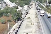 Avanzan obras de ampliación de puente de la Apodaca-Juárez