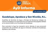 Causa mega fuga corte de agua en Guadalupe 