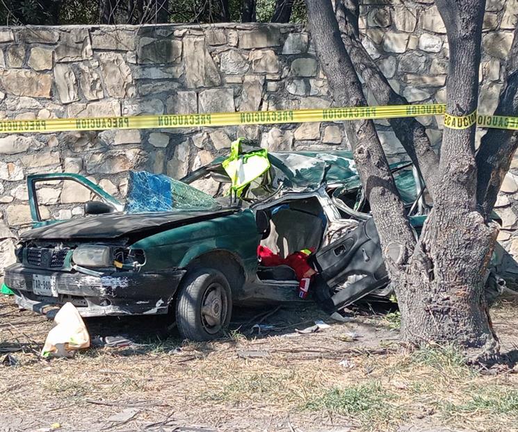 Choca auto contra árbol; hay 1 muerto