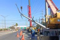Reubican líneas de alta tensión por obras del Metro