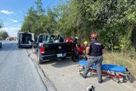 Resulta motociclista herido en accidente