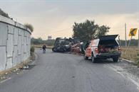 Deja volcadura de tráiler un lesionado