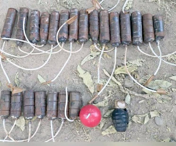 Aseguran 146 explosivos artesanales en Sinaloa