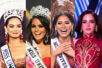 Felicitan ex Miss Universo mexicanas a Fátima Bosch