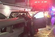 Choca con muro de contención Choca con muro de contención