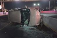 Resulta herido en volcadura Resulta herido en volcadura