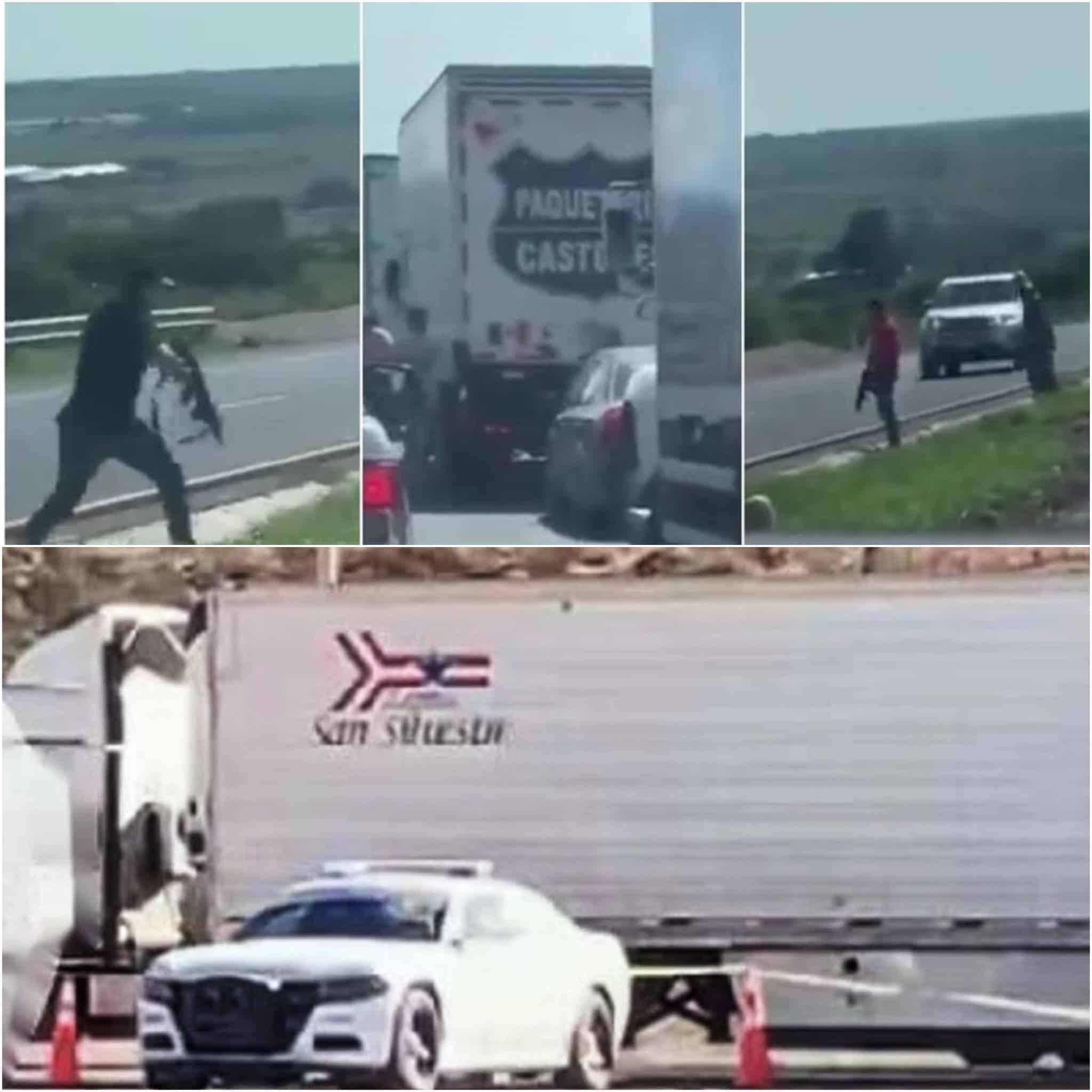 Mientras que grupos de agricultores realizaban bloqueos carreteros a nivel nacional, en protesta por la inseguridad en carretera, en el municipio de Galeana, Nuevo León, un trailero fue atacado a balazos, por negarse a ser asaltado.