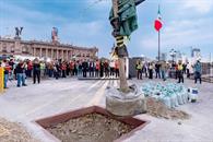 Inician arborización de la Explanada de los Héroes Inician arborización de la Explanada de los Héroes