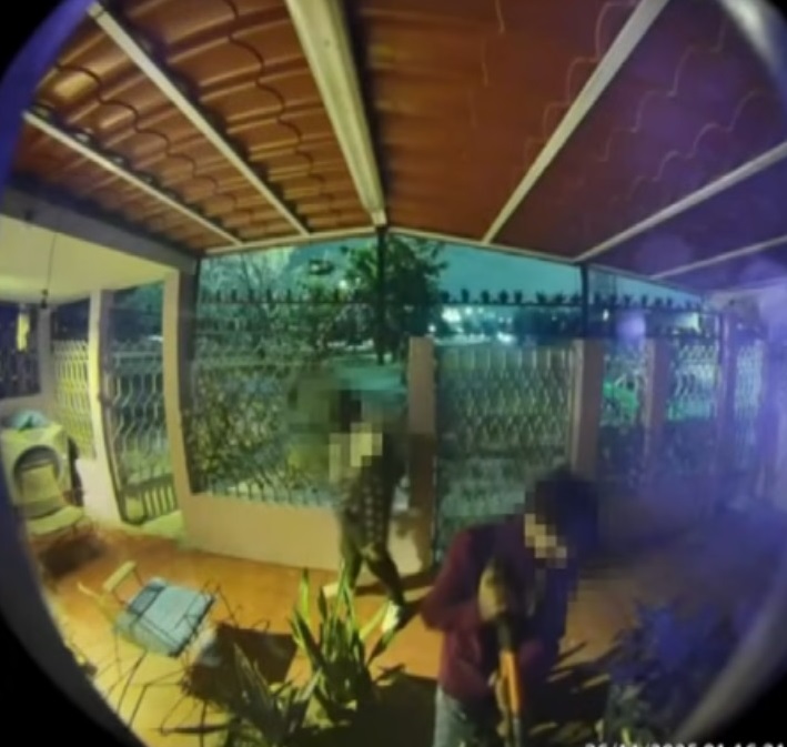 Intentan asaltar a familia en su casa