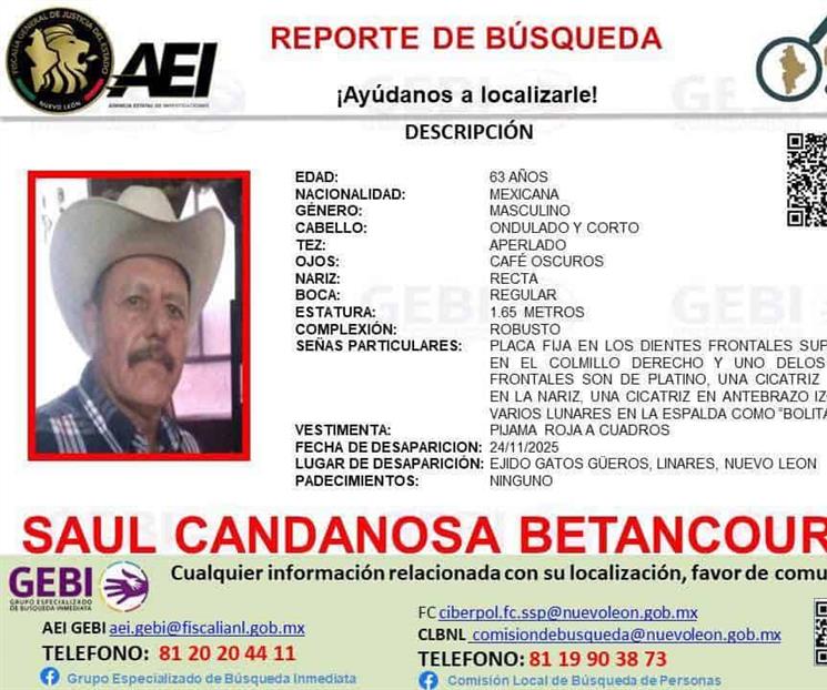 Buscan a ejidatario desaparecido