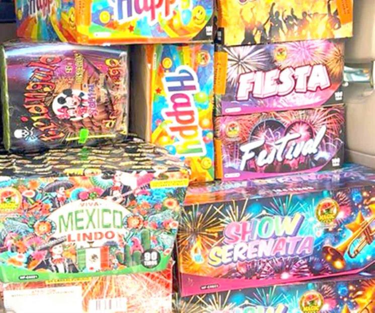 Decomisan 200 kilogramos de pirotecnia en Apodaca