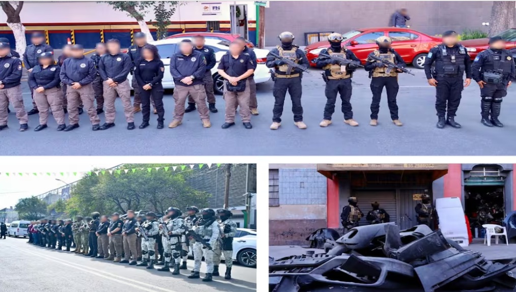 Aseguran más de mil 800 toneladas de autopartes en CDMX