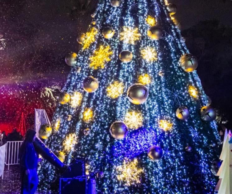 Enciende César el Pino Navideño