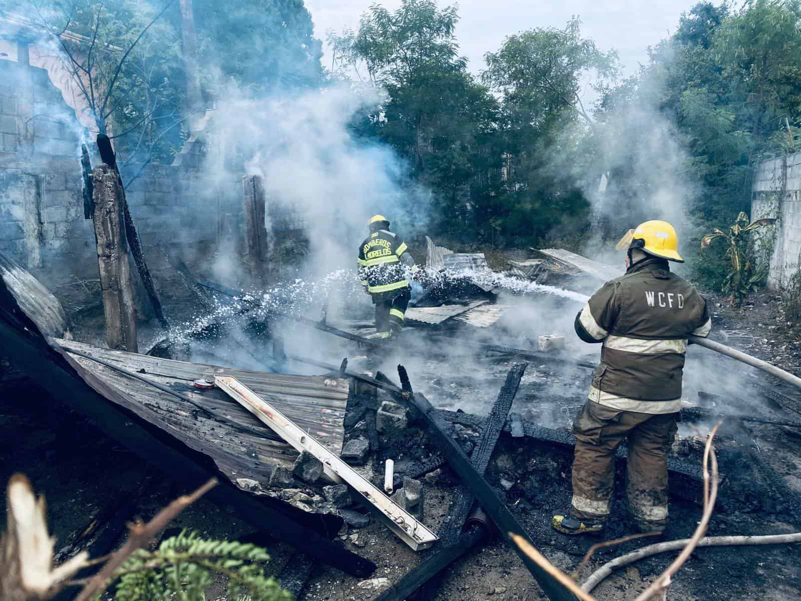 Los puestos de socorro se concentraron en el municipio de Montemorelos, al reportarse el incendio de una vivienda de madera, al parecer por un corto circuito.