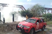 Alarma incendio bajo puente