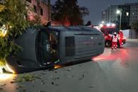 Dormita y termina volcada Dormita y termina volcada