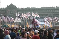 Comienzan a abarrotar el Zócalo para festejar 7 años de la 4T Comienzan a abarrotar el Zócalo para festejar 7 años de la 4T