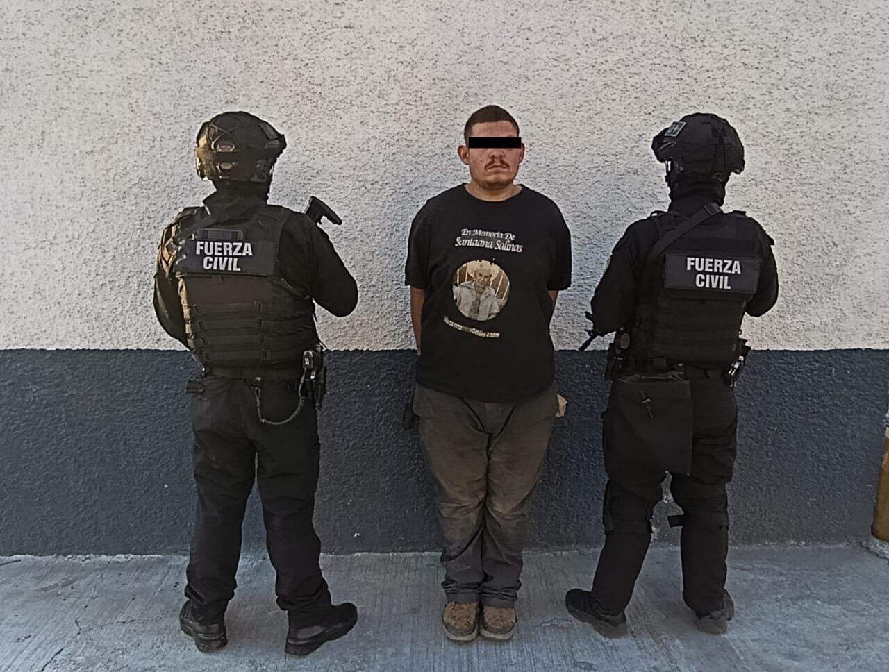 En posesión de un arma de fuego, un presunto generador de violencia fue detenido por elementos de Fuerza Civil en el municipio de Los Ramones.