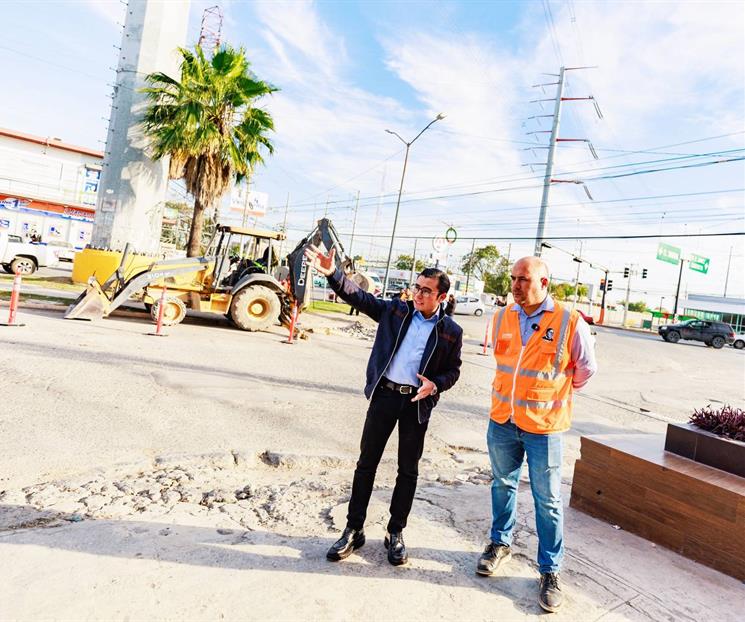 Anuncia Félix nueva obra de sistema pluvial en acceso a El Sabinal