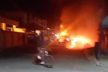 Se incendia camioneta en Montemorelos