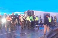 Deja 8 muertos volcadura de camión urbano en la Miguel Alemán Deja 8 muertos volcadura de camión urbano en la Miguel Alemán