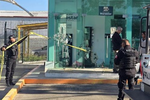 Investigan robo de cajero aut&oacute;matico del banco Bienestar
