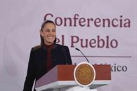 Sheinbaum entrega 10 trenes de pavimentaci&oacute;n en oriente del Edomex