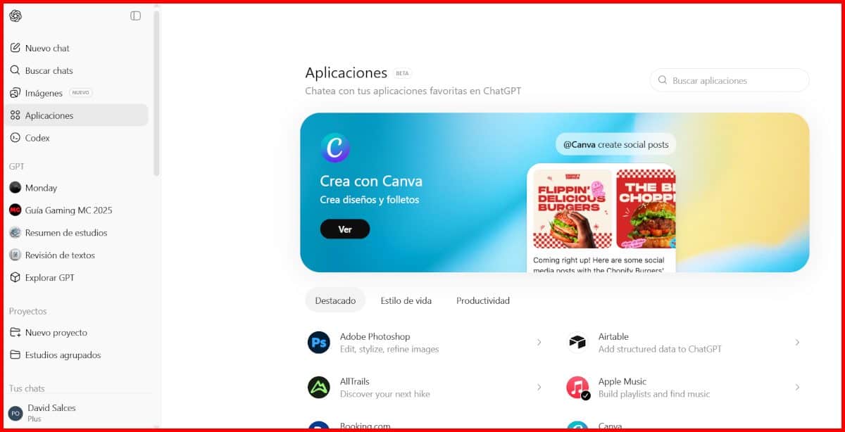 ChatGPT estrena tienda de apps