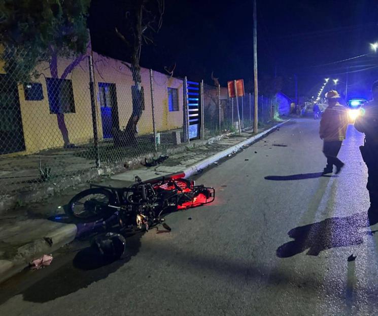 Motociclista resulta lesionado en choque