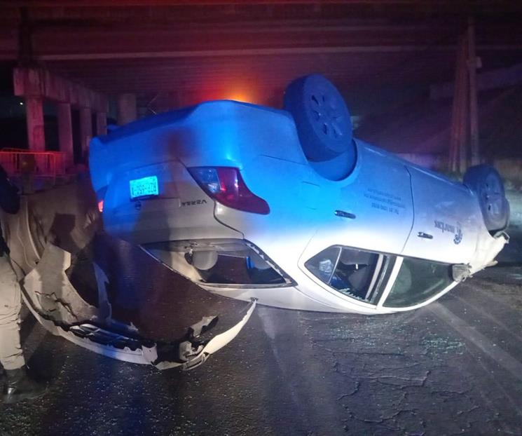 Volcadura deja un lesionado en Guadalupe