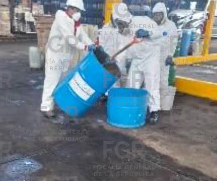 Destruye FGR tres toneladas de precursores químicos Destruye FGR tres toneladas de precursores químicos